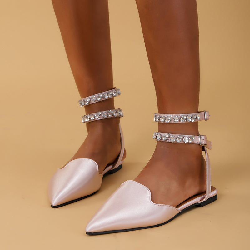 GISELLE - All what you need! Shiny Kristall Flache Heels Women