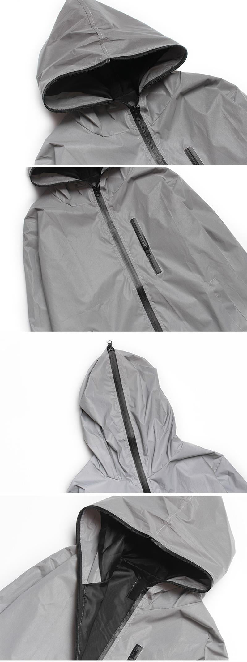 NERO - Stylisch Voll Reflektierend Wasserdicht Windjacke mit Kapuze Men