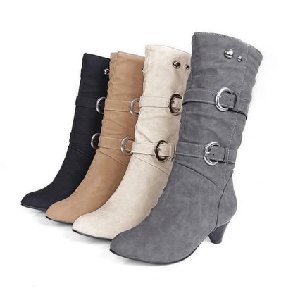 MATHILDA - Neue Leder Heels Frauen Schuhe Roman Style