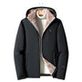 MANUEL - warme winddichte Fleece Jacke mit Kapuze Men