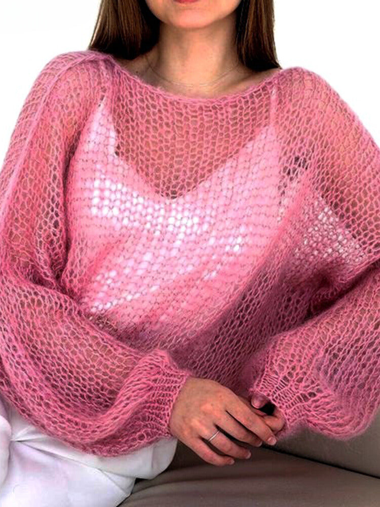 SCARLETT - schöner Mesh Strick Pullover Women