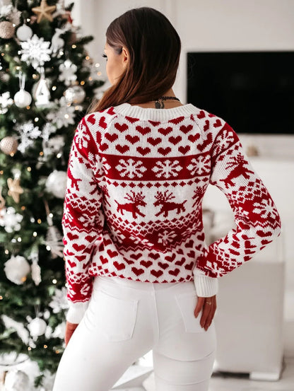 SVEA - Weihnachts Pullover Rundhals aus Baumwolle