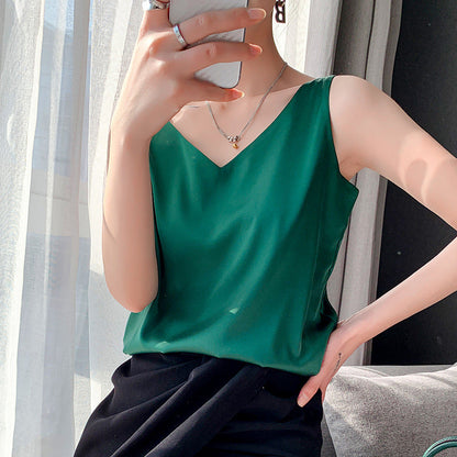 DIANE - Elegantes Satin Silk Tank Top Women