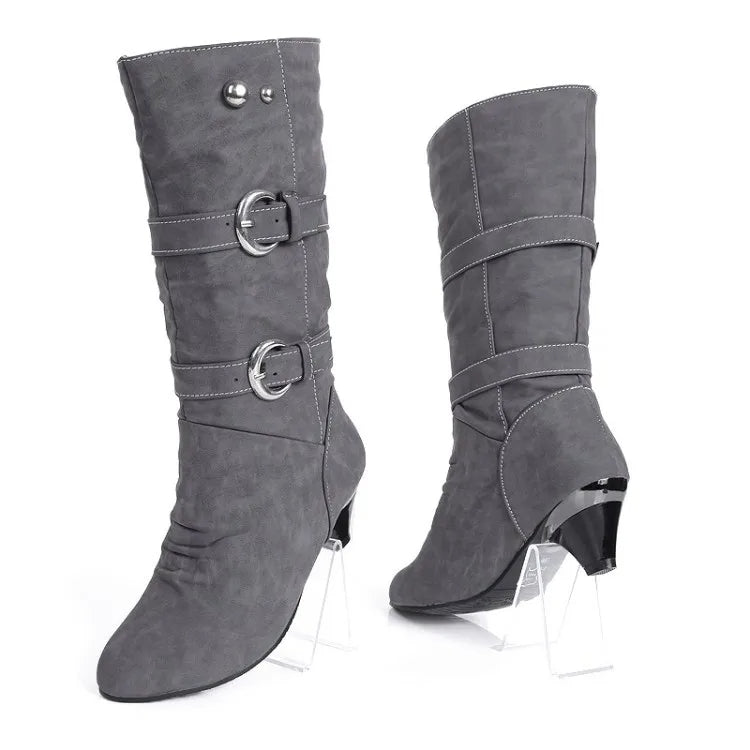 MATHILDA - Neue Leder Heels Frauen Schuhe Roman Style