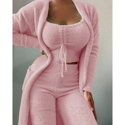 CARLOTTA - Lässig Gemütlich Fleece Baumwolle Pyjama 3-Teilig Women