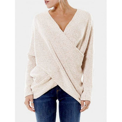 WILLOW - eleganter V-Ausschnitt Strickpullover