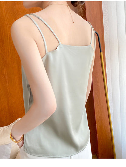 DIANE - Elegantes Satin Silk Tank Top Women