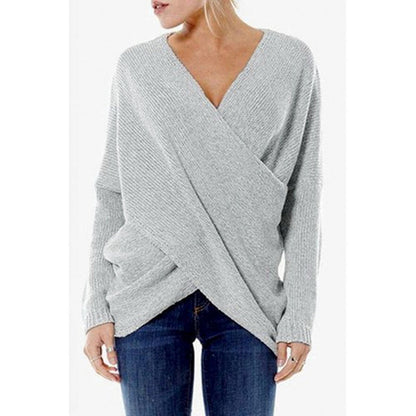 WILLOW - eleganter V-Ausschnitt Strickpullover