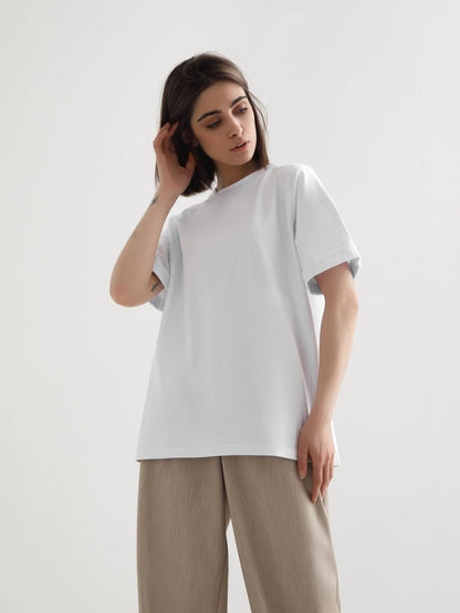 LOU - 100% Baumwolle Oversize T-Shirt Women