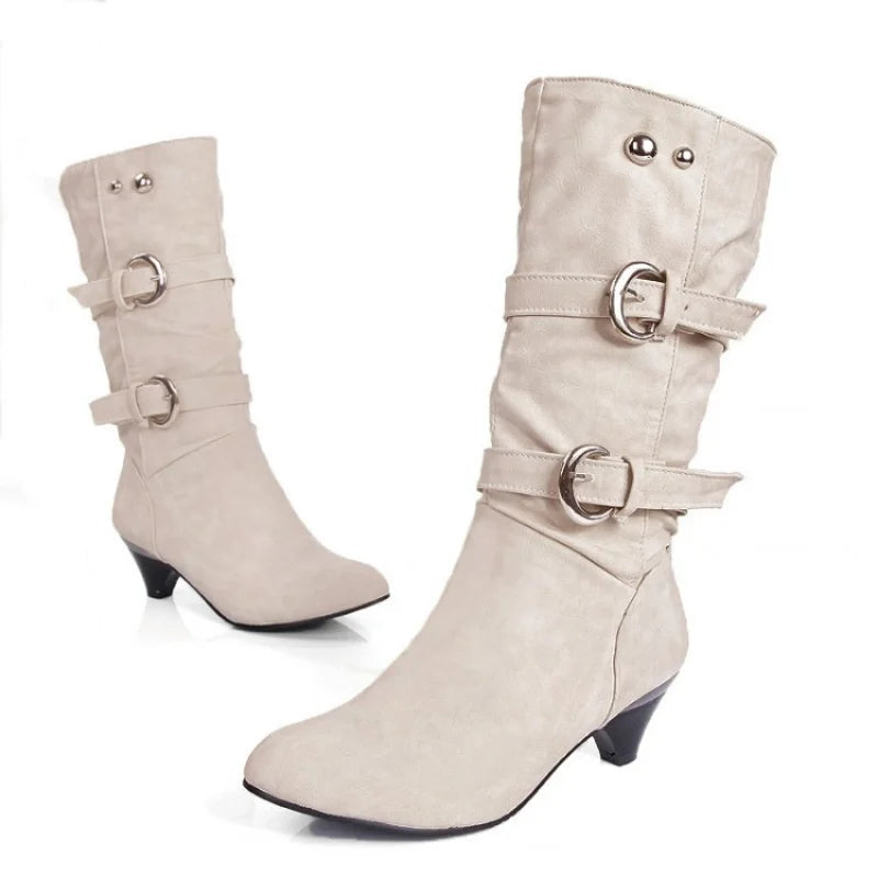 MATHILDA - Neue Leder Heels Frauen Schuhe Roman Style