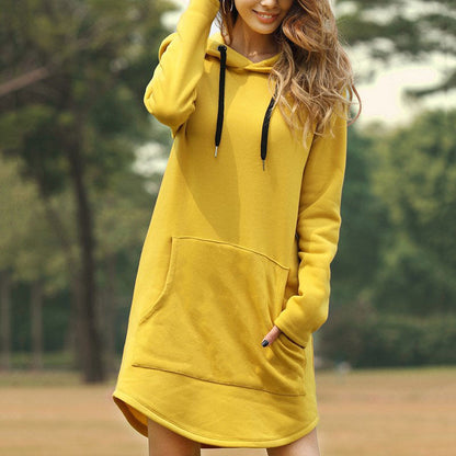 ANOUK - Lässiges Sweatshirt Kleid mit Kapuze und großer Tasche Women