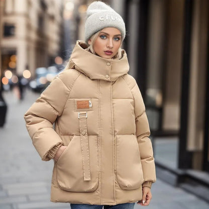 ROSWITA - Trendige Winterjacke mit Kapuze warmer Mantel Women