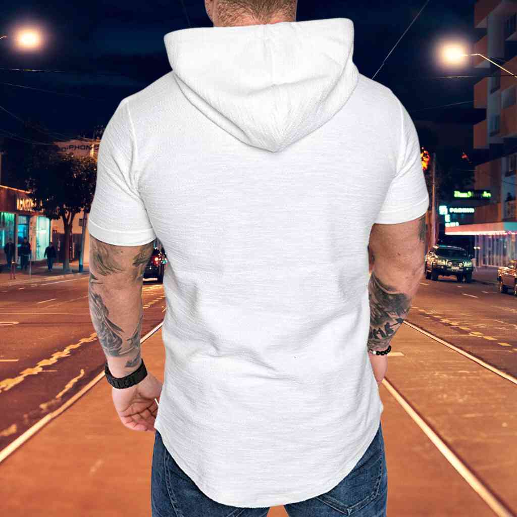 GEORG - Lässig Hoody Kurzarm Sweatshirt Men