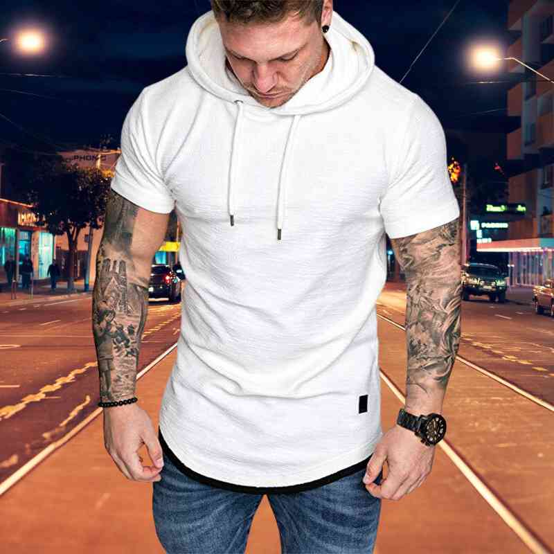 GEORG - Lässig Hoody Kurzarm Sweatshirt Men