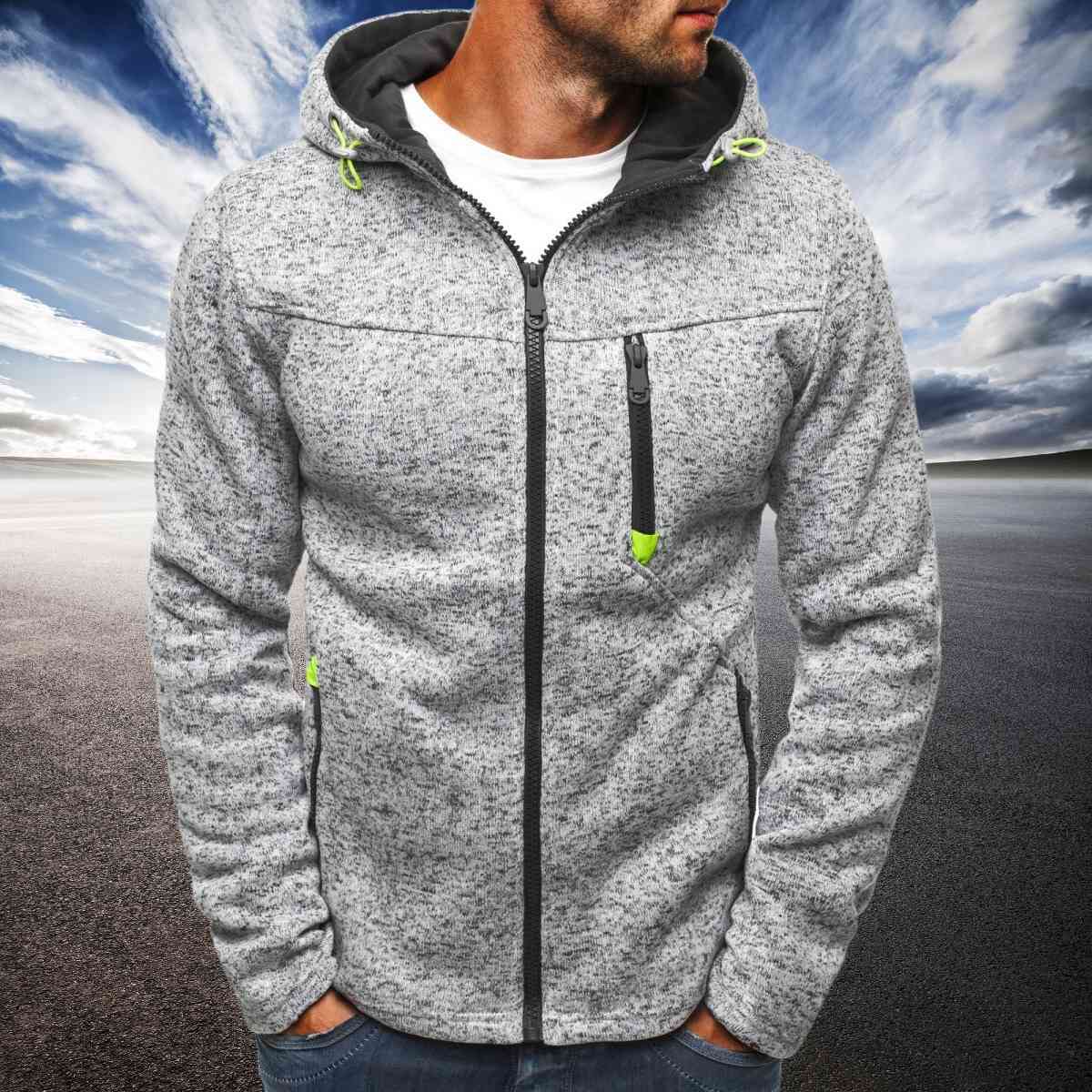 CLARK - Stylischer Fleece Cardigan mit Cashmere Anteil Men